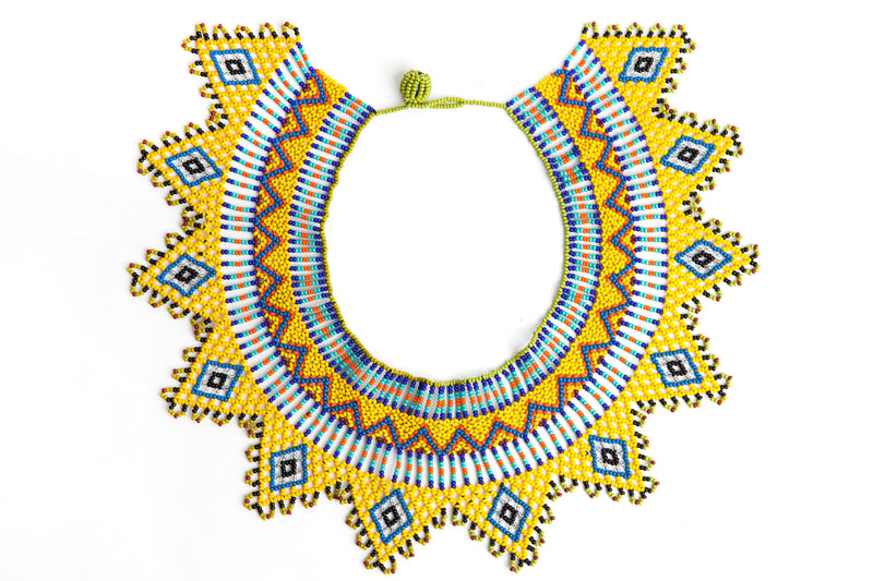 Tribal Bib-like Beaded Necklace