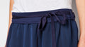 Navy Silk Tie Front Pant (Backorder)