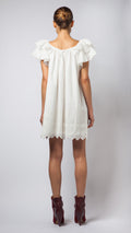 Cotton Ruffle Off The Shoulder Dress