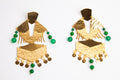 Tribal Gold & Emerald Earrings
