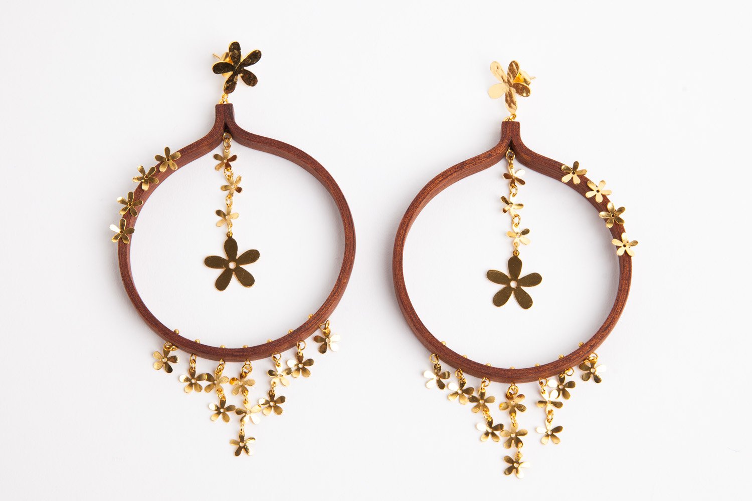Ornate Flower Hoop Earrings, Silver – Gratitude Market